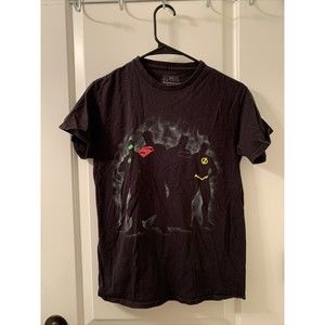 Boys Black T-Shirt Justice League Super Heroes Characters T-Shirt Size S Shirt